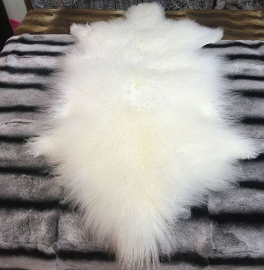 R5664BZ Mongolian Sheep Bleached Fur Blanket