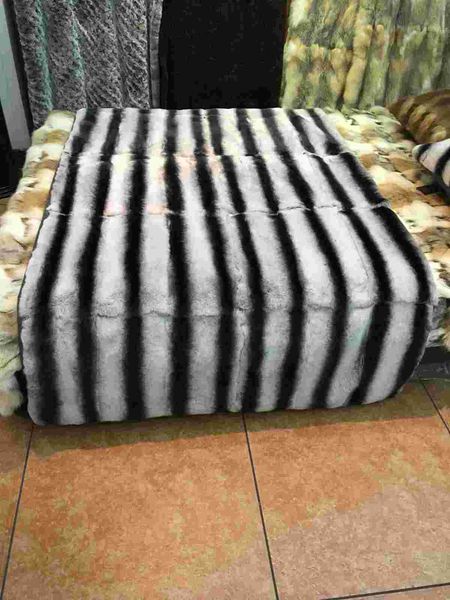 R5658BZ Rex Rabbit Whole Skin Spray Ridge Four-Piece Blanket