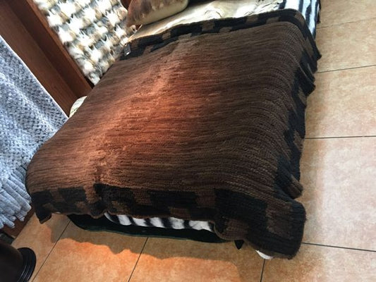 R5656BZ Mink Cut-Needle Hand-Woven Double-Sided Blanket