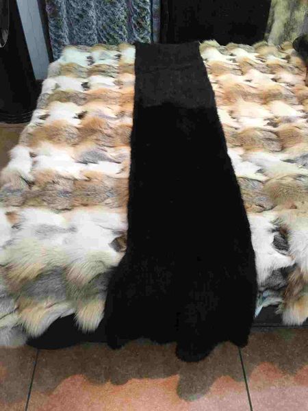 R5655BZ Black Mink Fully Hand-Woven Throw