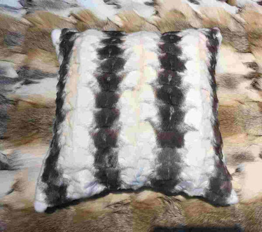 R5633BZ Cross Mink Head Natural Color Throw Pillow